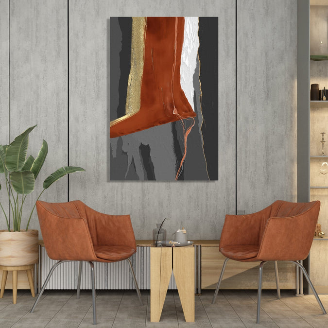 Handmade Painting for Living Room : abstract-tree-trunk