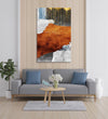 Handmade Painting for Living Room : abstract-wooden-hues-1