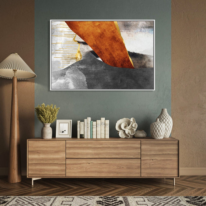 Handmade Painting for Living Room : abstract-wooden-hues-2