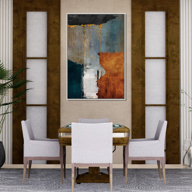 Handmade Painting for Living Room : abstract-wooden-hues-3