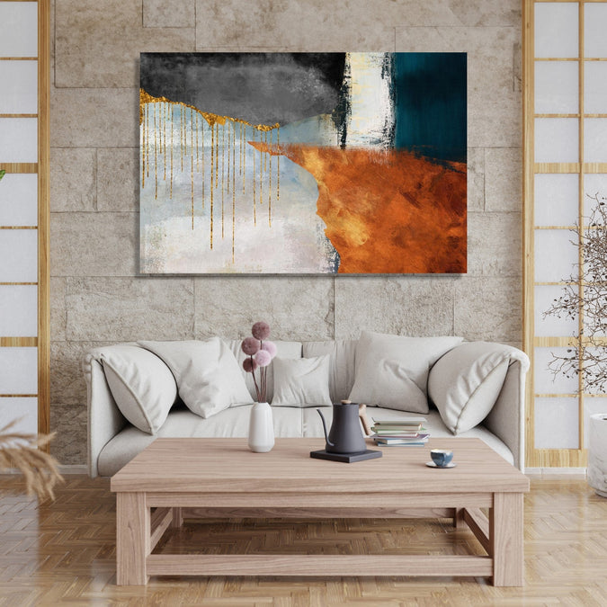 Handmade Painting for Living Room : abstract-wooden-hues-4