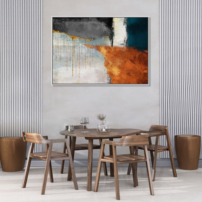 Handmade Painting for Living Room : abstract-wooden-hues-4