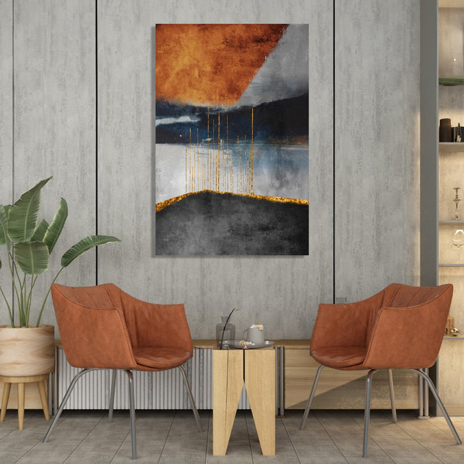 Handmade Painting for Living Room : abstract-wooden-hues-5