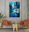 Handmade Painting for Living Room : aqua-abstract