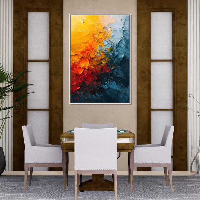 Handmade Painting for Living Room : battle-of-fire-water