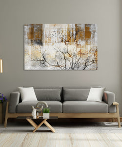 Handmade Painting for Living Room : birds-at-twilight