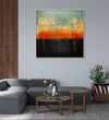 Handmade Painting for Living Room : birds-on-horizon-2