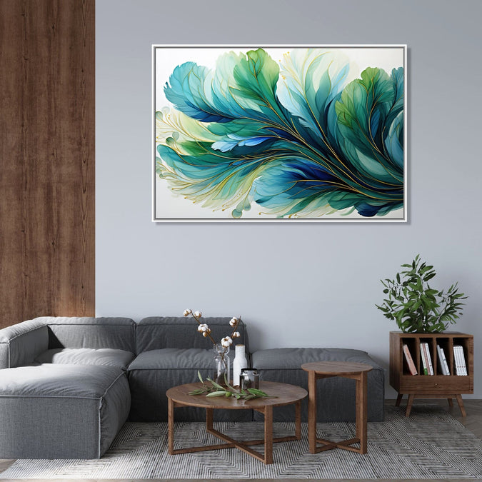 Handmade Painting for Living Room : bloom-of-green