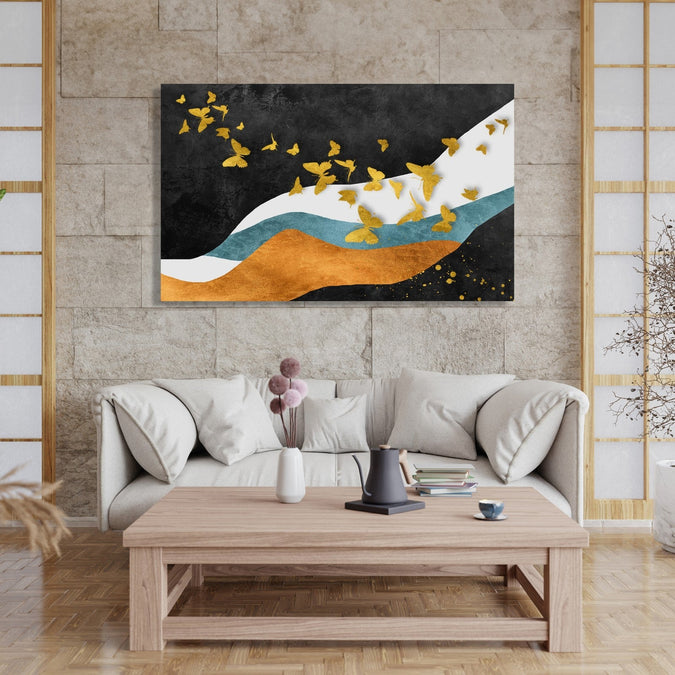 Handmade Painting for Living Room : butterfly-flight