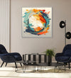 Handmade Painting for Living Room : circular-abstract