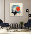 Handmade Painting for Living Room : cityscape-abstract