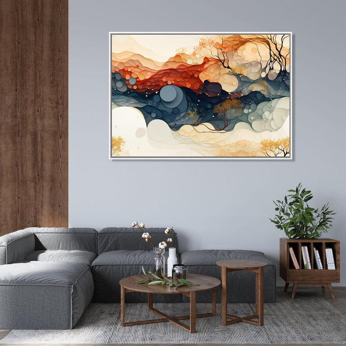 Handmade Painting for Living Room : clouds-and-winds