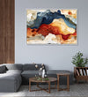 Handmade Painting for Living Room : cloudy-mountains