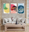 Handmade Painting for Living Room : colourful-abstract-shapes