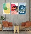 Handmade Painting for Living Room : colourful-abstract-shapes