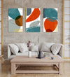 Handmade Painting for Living Room : colourful-abstract-shapes-and-lines