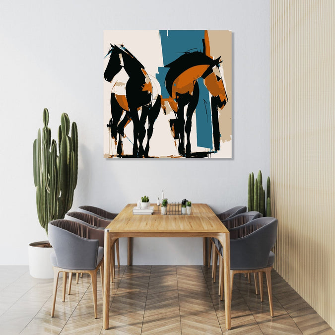 Handmade Painting for Living Room : companions