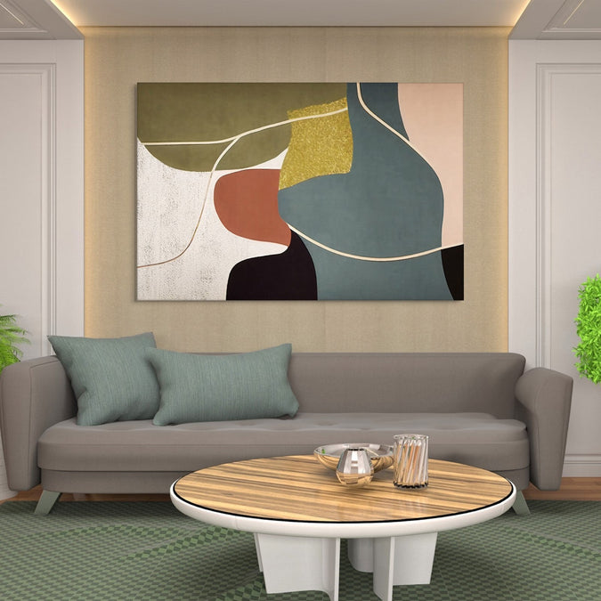 Handmade Painting for Living Room : earthen-harmony