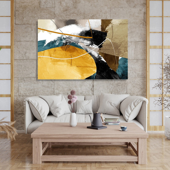 Handmade Painting for Living Room : earthy-abstract-2