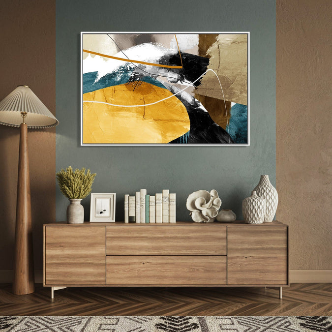 Handmade Painting for Living Room : earthy-abstract-2