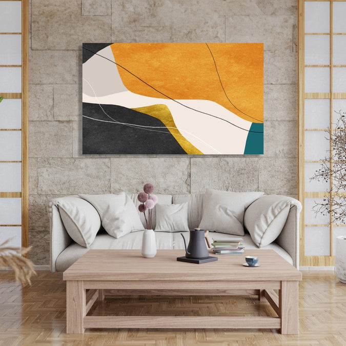 Handmade Painting for Living Room : earthy-abstract-3