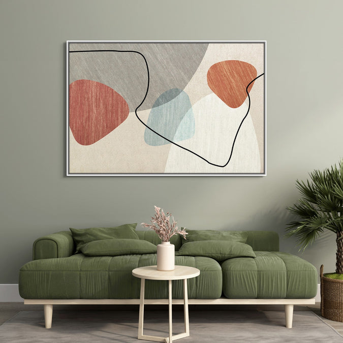 Handmade Painting for Living Room : earthy-abstract-harmony