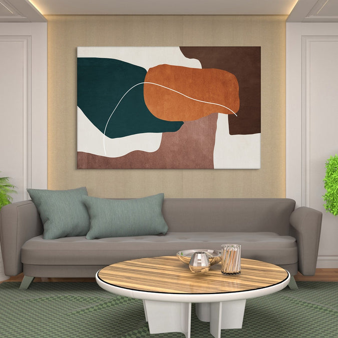 Handmade Painting for Living Room : earthy-flow