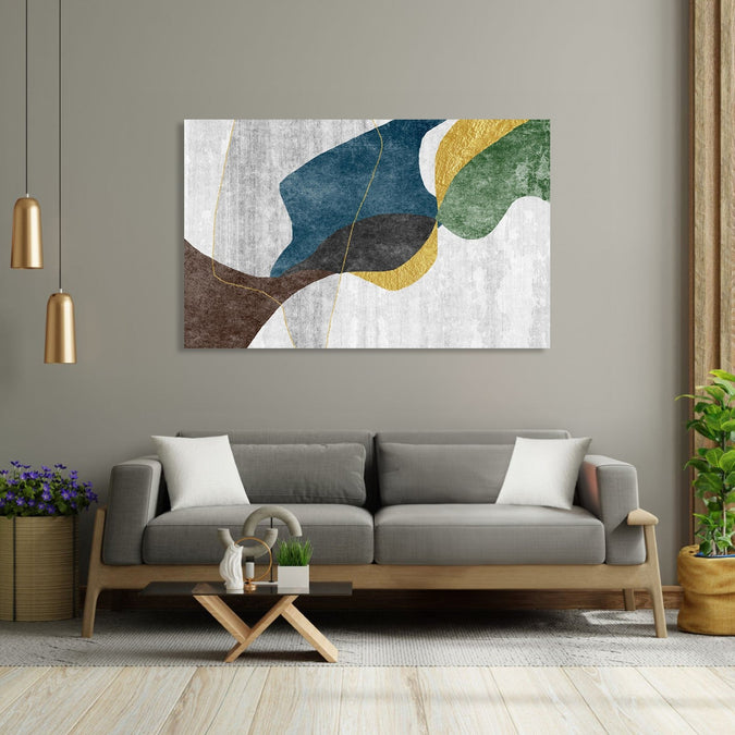 Handmade Painting for Living Room : earthy-patches