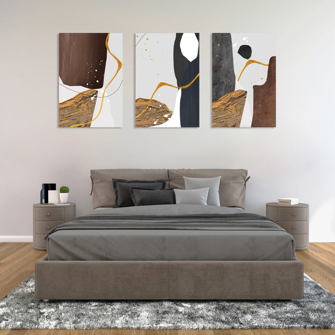 Handmade Painting for Living Room : earthy-shades-abstract