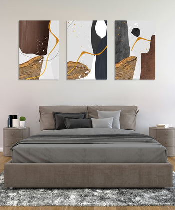 Handmade Painting for Living Room : earthy-shades-abstract