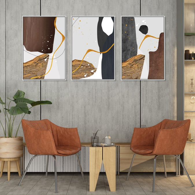 Handmade Painting for Living Room : earthy-shades-abstract