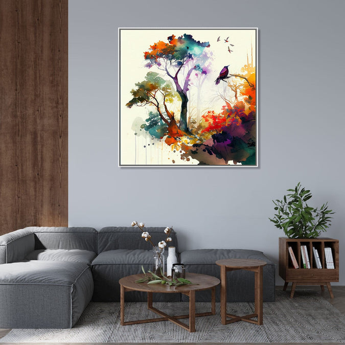 Handmade Painting for Living Room : edge-of-the-jungle