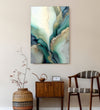 Handmade Painting for Living Room : emerald-elegance-2