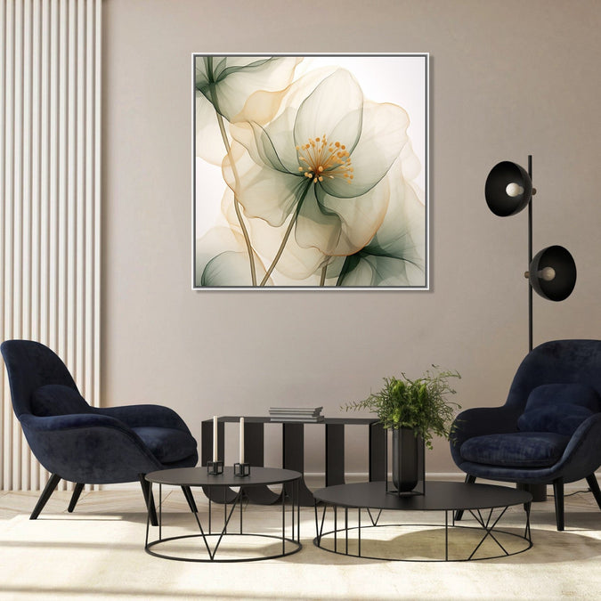 Handmade Painting for Living Room : ethereal-blossom