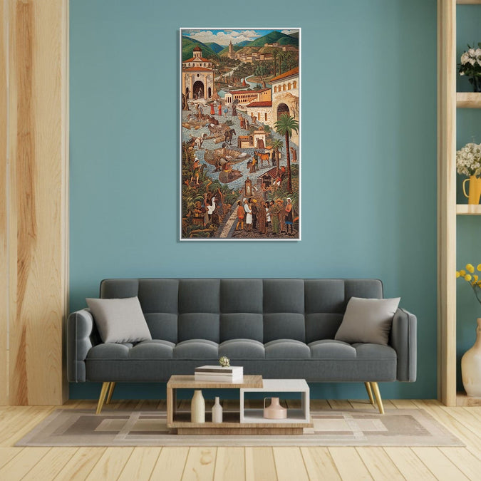 Handmade Painting for Living Room : european-colonial-influenced-art