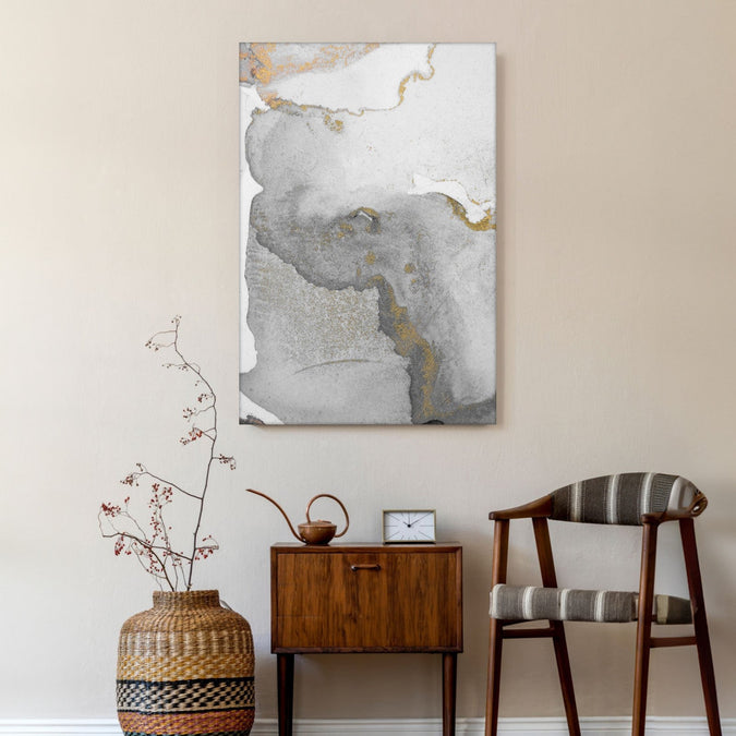 Handmade Painting for Living Room : gilded-elegance