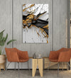 Handmade Painting for Living Room : gold-black-abstract