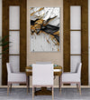 Handmade Painting for Living Room : gold-black-abstract