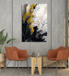 Handmade Painting for Living Room : gold-ink-splash