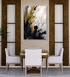 Handmade Painting for Living Room : gold-ink-splash