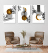 Handmade Painting for Living Room : gold-monochrome-abstract