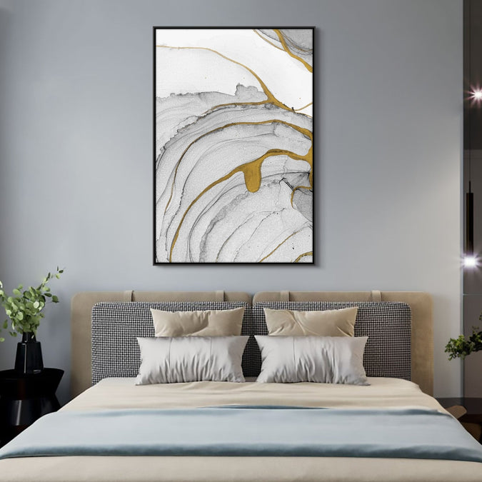 Handmade Painting for Living Room : golden-elegance-2