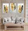 Handmade Painting for Living Room : golden-feathers