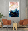 Handmade Painting for Living Room : golden-hoop-feathers-1