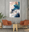 Handmade Painting for Living Room : golden-hoop-feathers-2