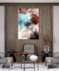 Handmade Painting for Living Room : golden-hoop-feathers-3