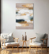 Handmade Painting for Living Room : golden-horizon-glow