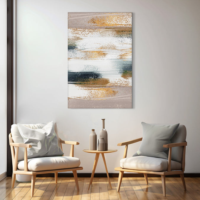 Handmade Painting for Living Room : golden-horizon-glow