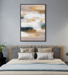 Handmade Painting for Living Room : golden-horizon-glow