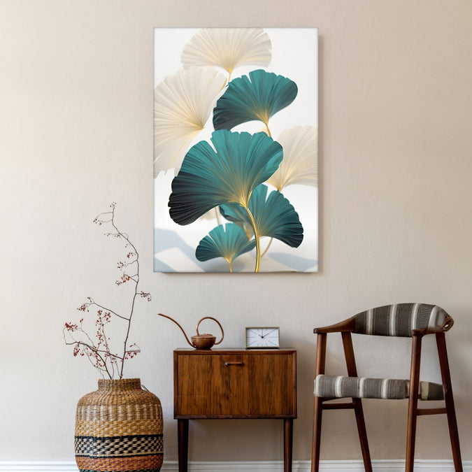 Handmade Painting for Living Room : golden-leaf-dance